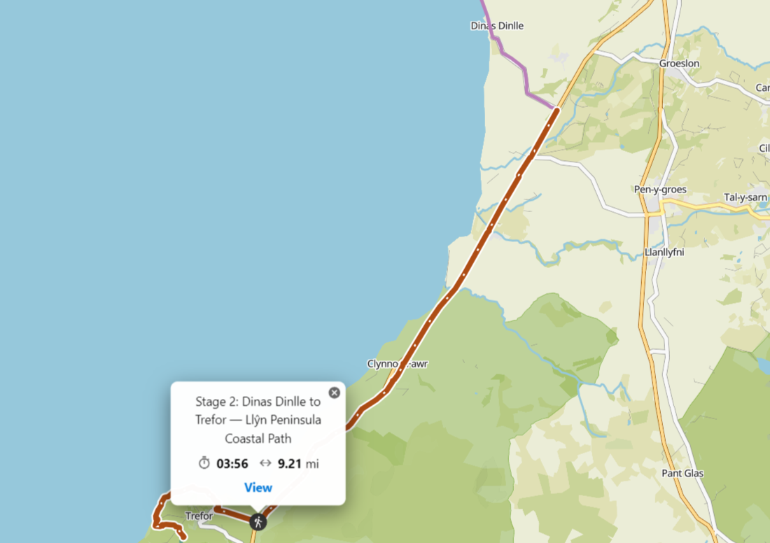 Beautiful walk on the North Wales Coastal path along the Llyn Peninsula